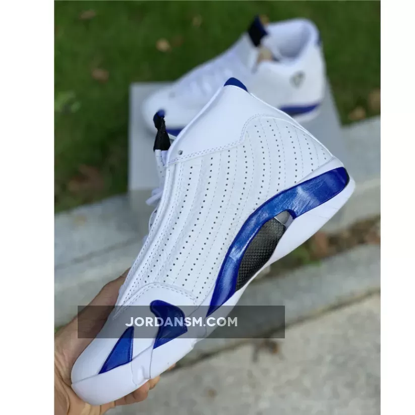 Air Jordan 14 White/Hyper Royal-Black 487471-104 New Releases