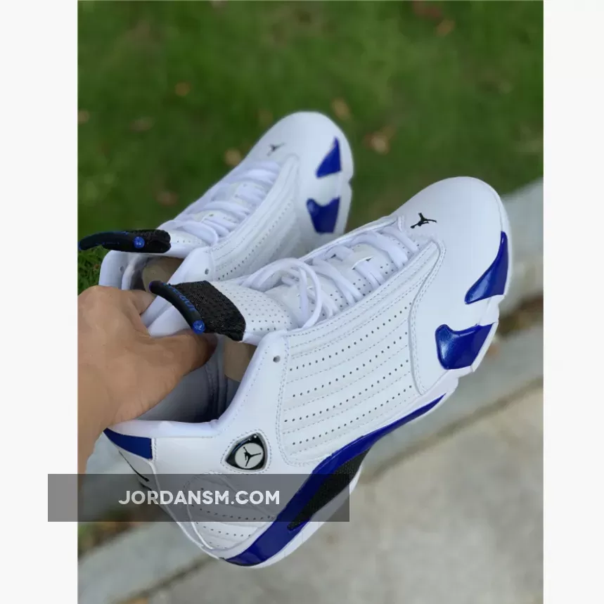 Air Jordan 14 White/Hyper Royal-Black 487471-104 New Releases