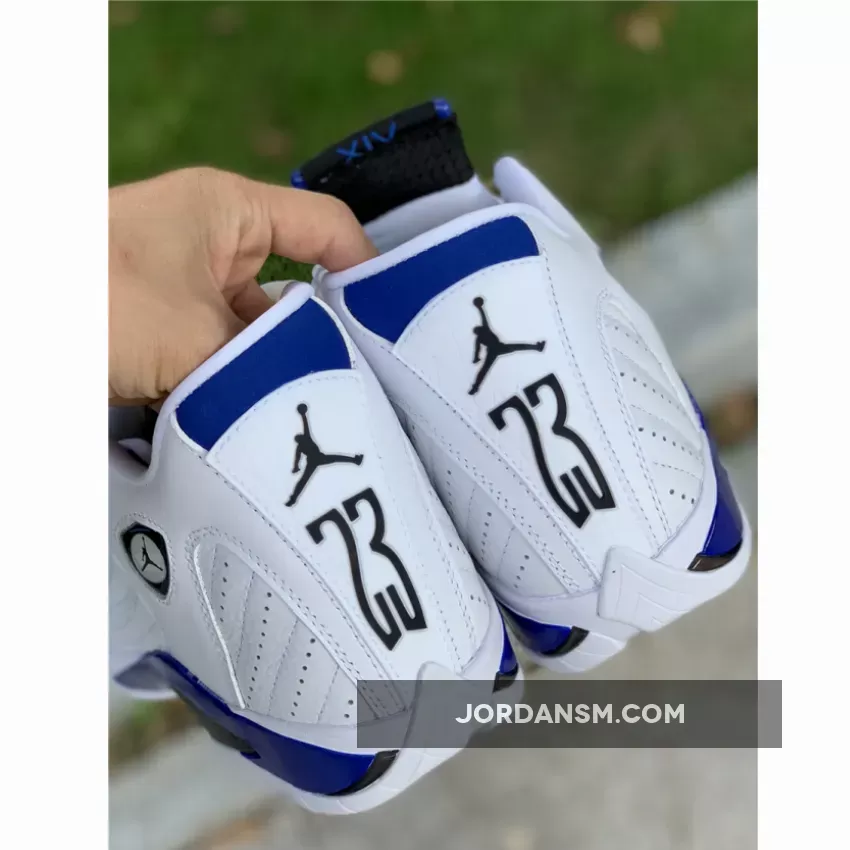Air Jordan 14 White/Hyper Royal-Black 487471-104 New Releases