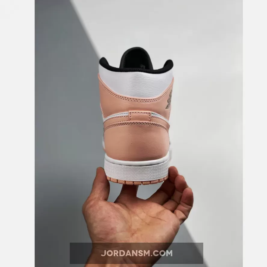 Air Jordan 1 Mid White/Black-Crimson Tint 554724-133 New Releases