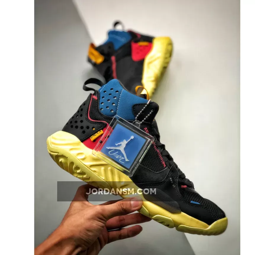 Union X Jordan Delta Mid Off Noir/Brigade Blue-Dark Smoke Grey-Light Fusion Red DA1951-001 New Releases
