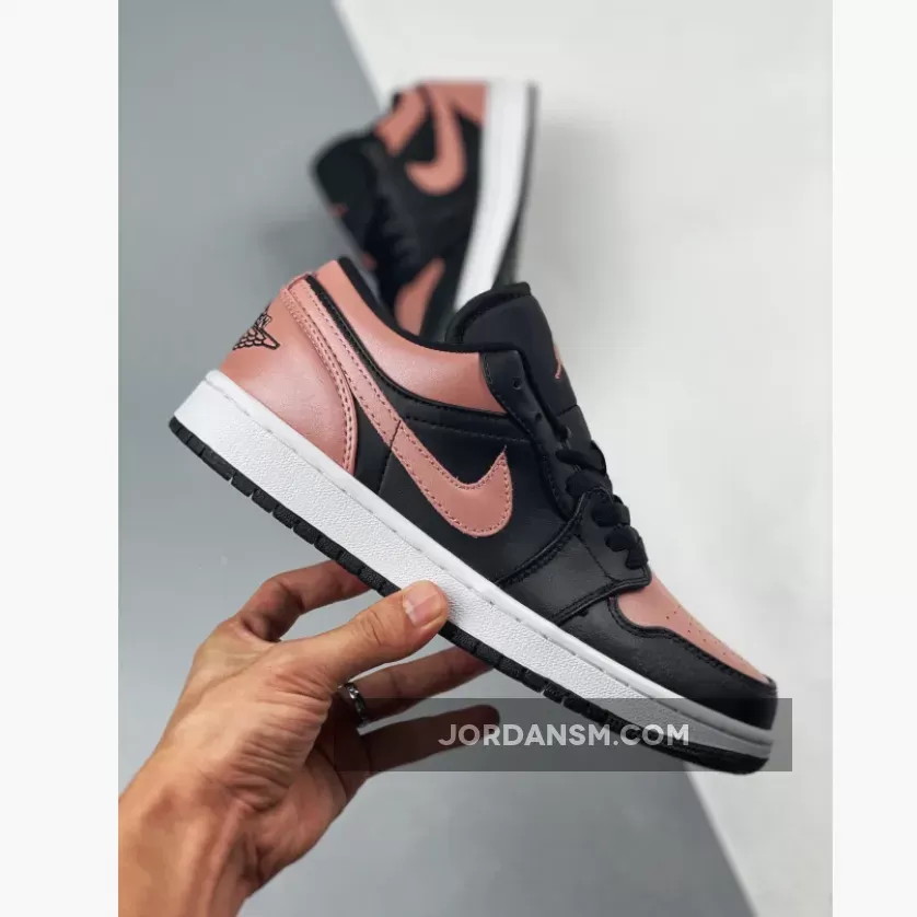 Air Jordan 1 Low Black/Crimson Tint 553558-034 Restock