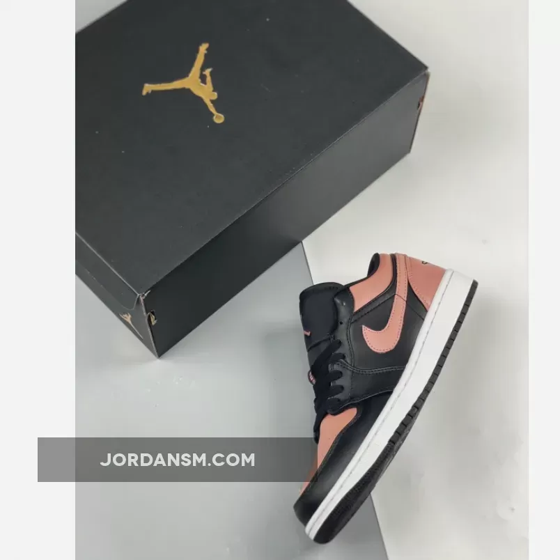 Air Jordan 1 Low Black/Crimson Tint 553558-034 Restock