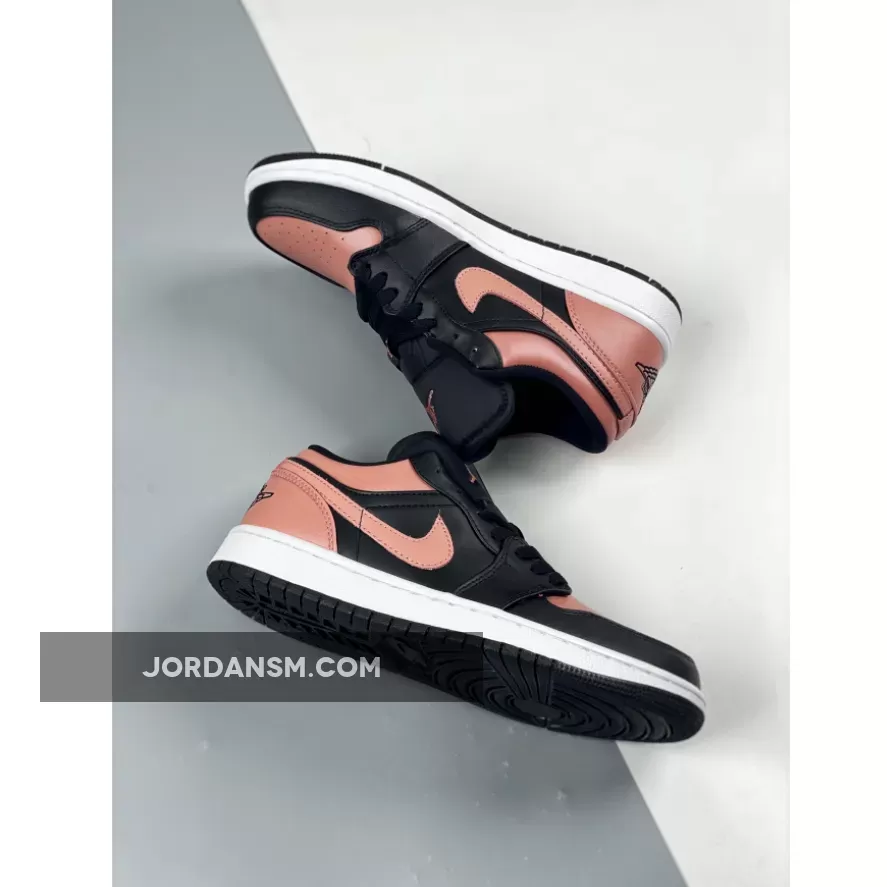 Air Jordan 1 Low Black/Crimson Tint 553558-034 Restock