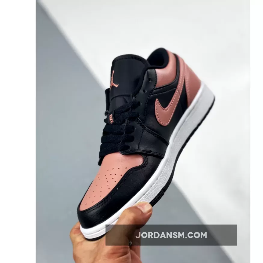Air Jordan 1 Low Black/Crimson Tint 553558-034 Restock