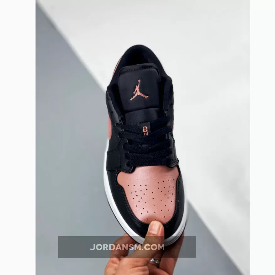 Air Jordan 1 Low Black/Crimson Tint 553558-034 Restock