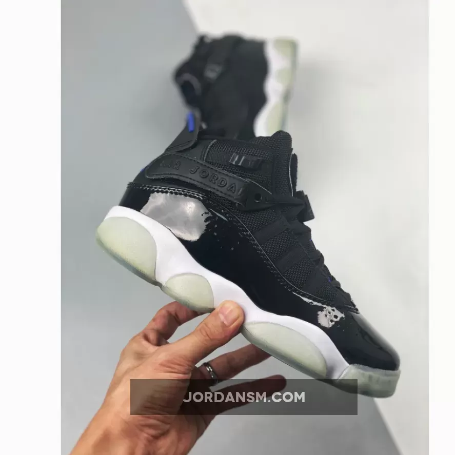 Jordan 6 Rings 'Space Jam' Black/Hyper Royal-White 322992-016 Restock