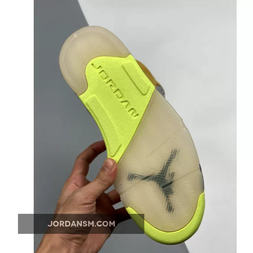 Air Jordan 5 'What The' Varsity Maize/Court Purple-Ghost Green-Solar Orange CZ5725-700 Online
