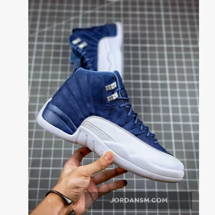 Air Jordan 12 'Indigo' Stone Blue/Legend Blue-Obsidian 130690-404 New Releases