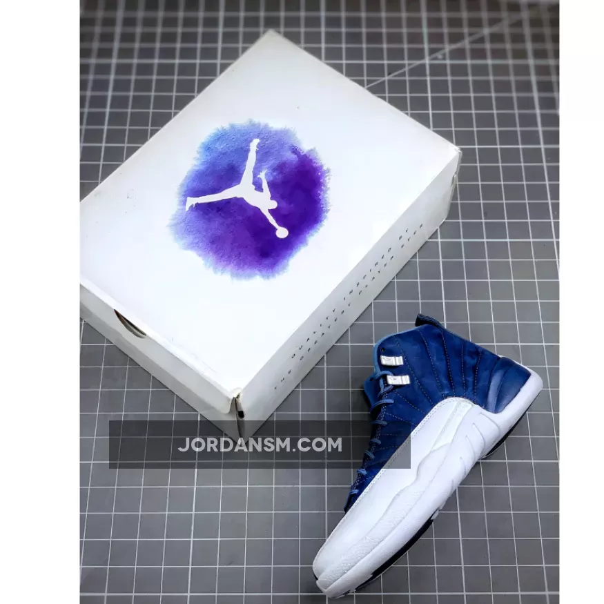 Air Jordan 12 'Indigo' Stone Blue/Legend Blue-Obsidian 130690-404 New Releases