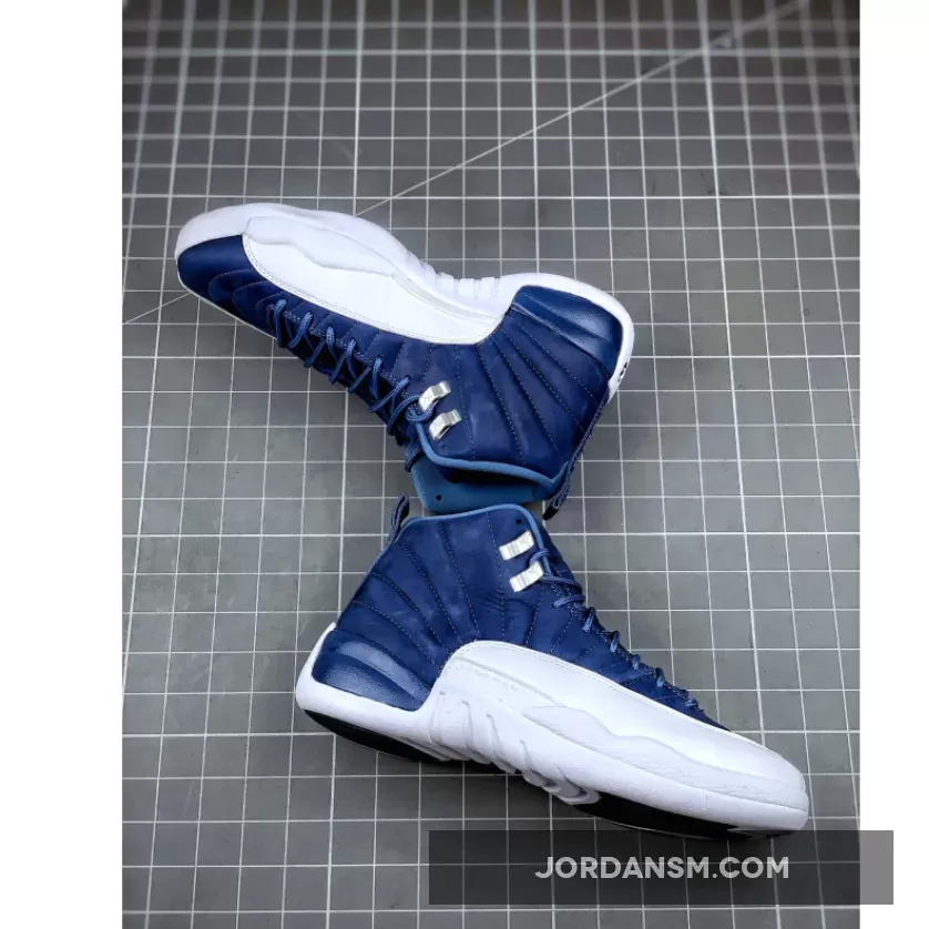 Air Jordan 12 'Indigo' Stone Blue/Legend Blue-Obsidian 130690-404 New Releases