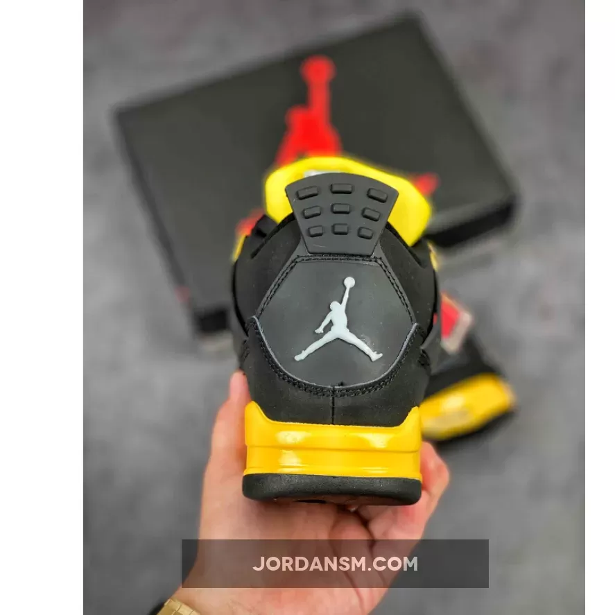 Air Jordan 4 'Thunder' Black/White-Tour Yellow 308497-008 Online