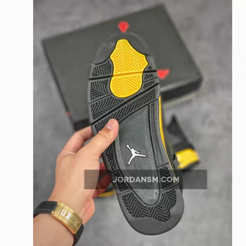 Air Jordan 4 'Thunder' Black/White-Tour Yellow 308497-008 Online
