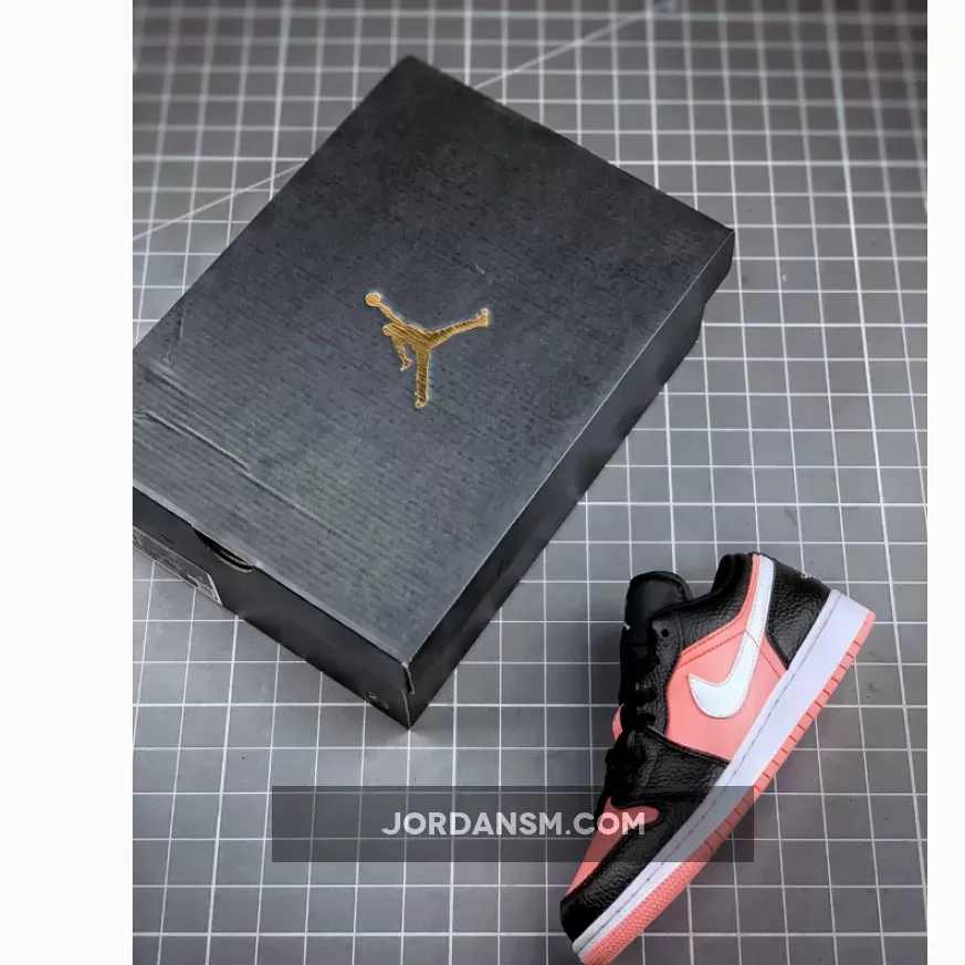 Air Jordan 1 Low Dark Smoke Grey/White-Pink Quartz / pink grey and white jordans