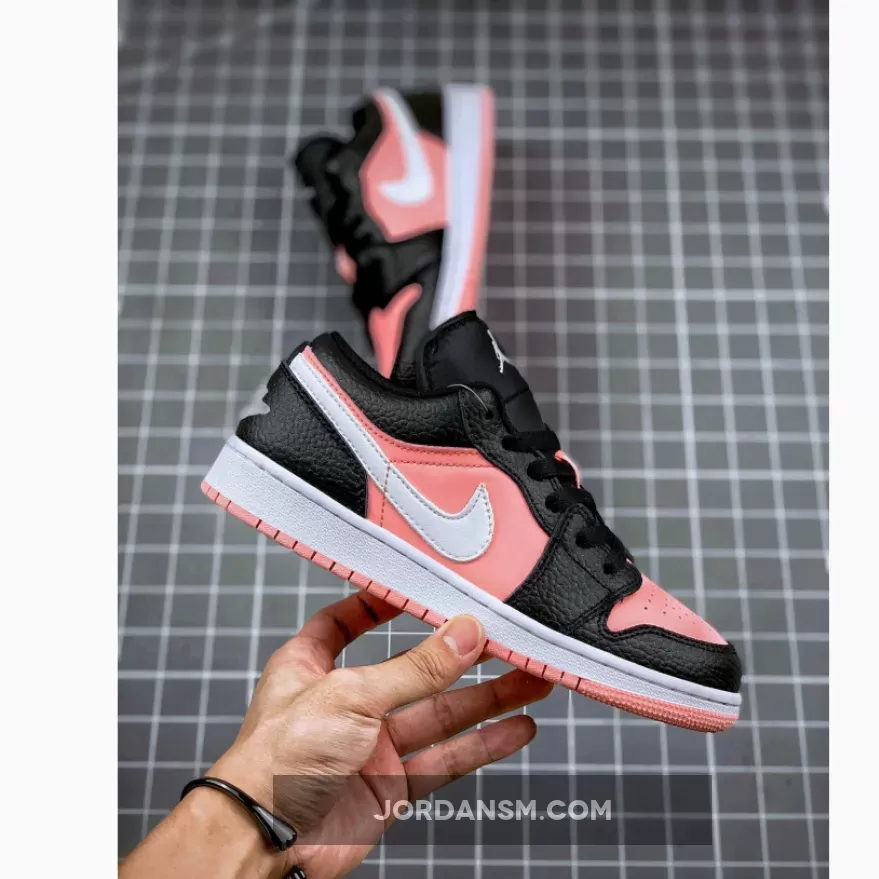 Air Jordan 1 Low Dark Smoke Grey/White-Pink Quartz / pink grey and white jordans
