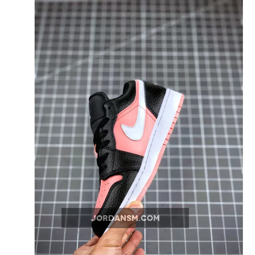 Air Jordan 1 Low Dark Smoke Grey/White-Pink Quartz / pink grey and white jordans