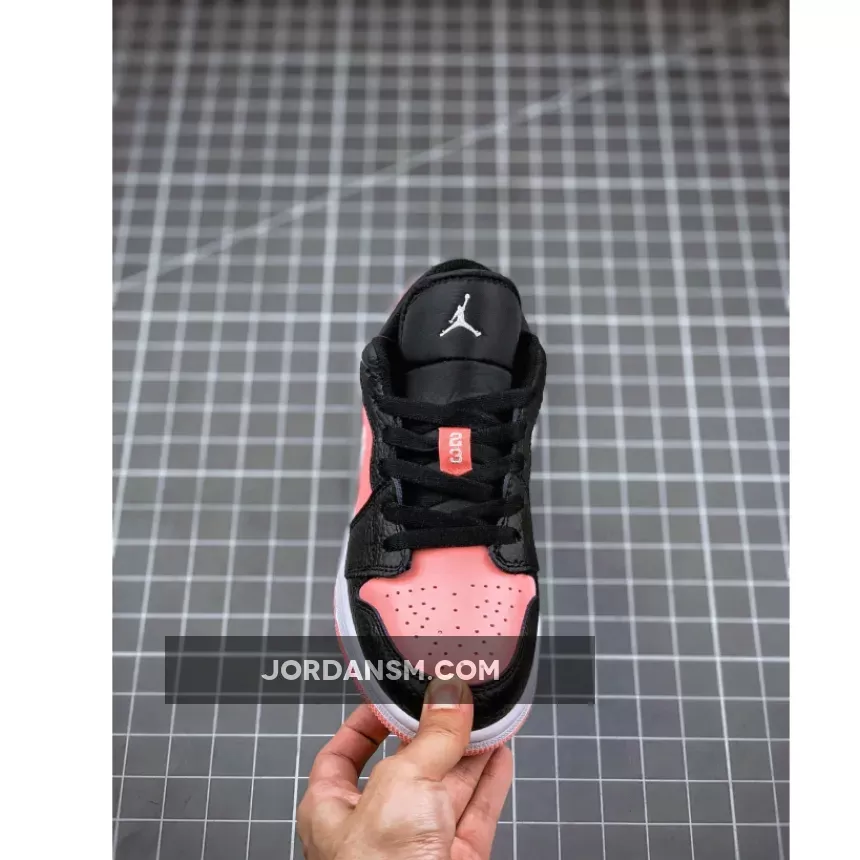 Air Jordan 1 Low Dark Smoke Grey/White-Pink Quartz / pink grey and white jordans