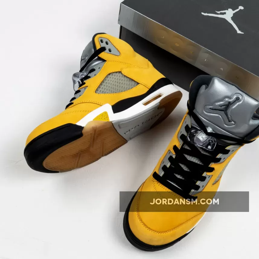 Air Jordan 5 'Tokyo 23' Varsity Maize/Wolf Grey-Black 454783-701 Online