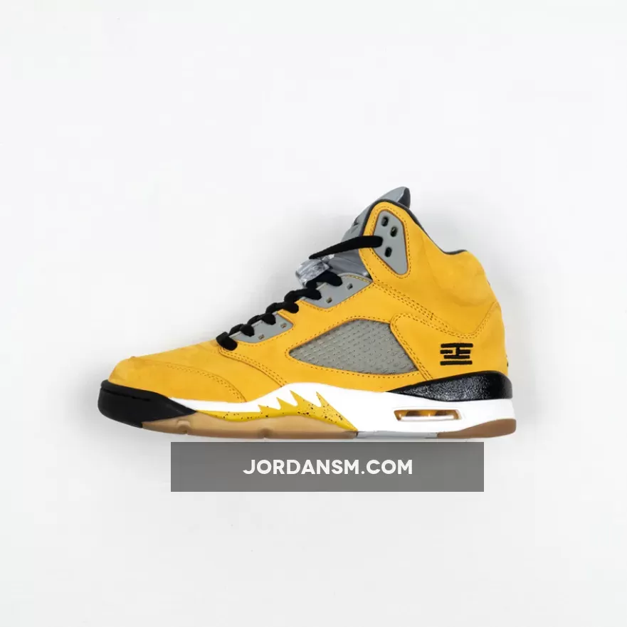 Air Jordan 5 'Tokyo 23' Varsity Maize/Wolf Grey-Black 454783-701 Online