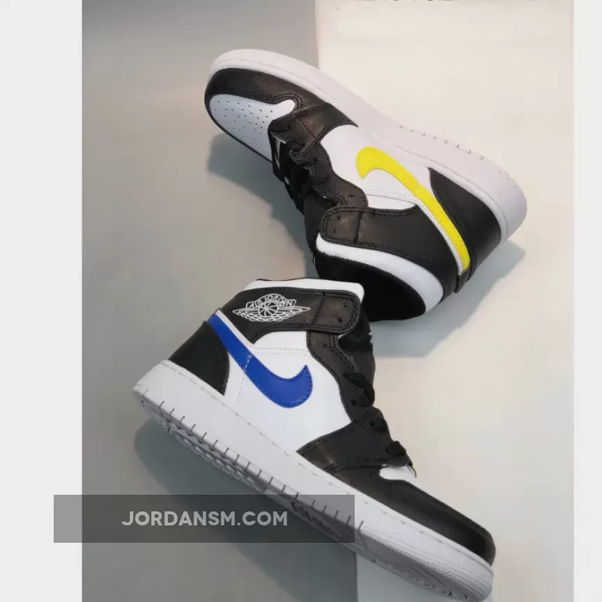 Air Jordan 1 Mid Multi Color Swoosh 554725-052 / jordan 1 mid multi-color swoosh