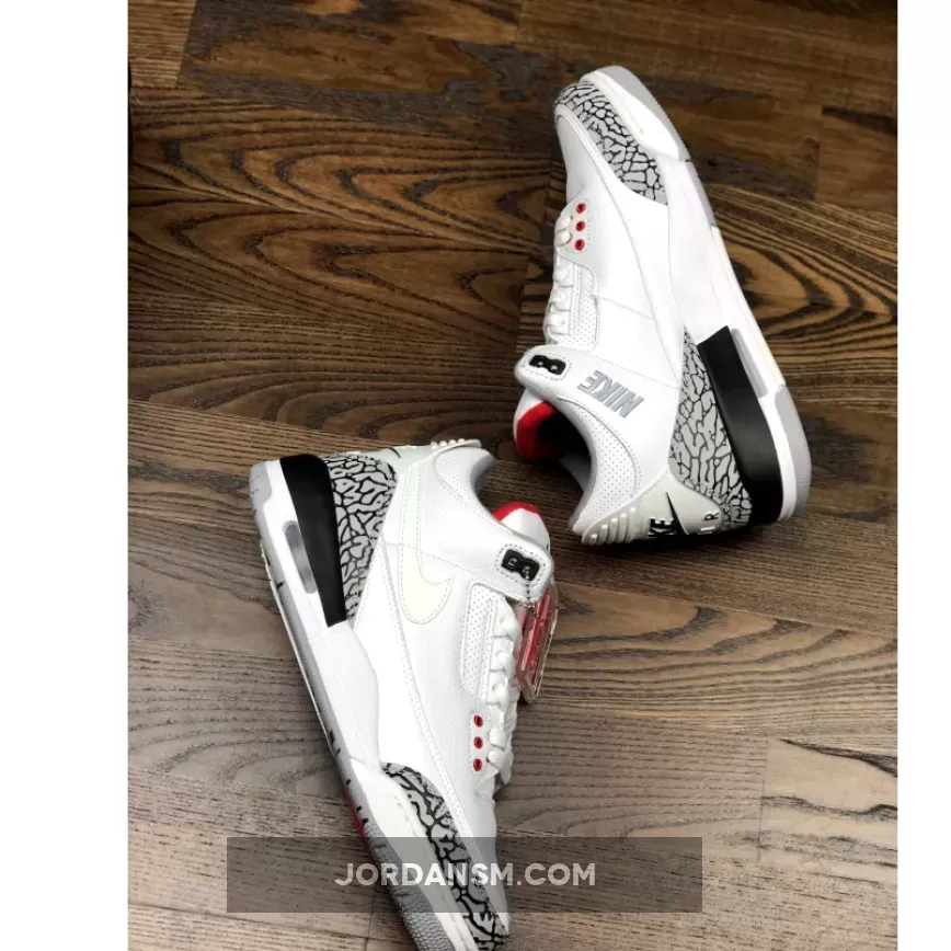 Air Jordan 3 NRG 'JTH' White Cement AV6683-160 Restock