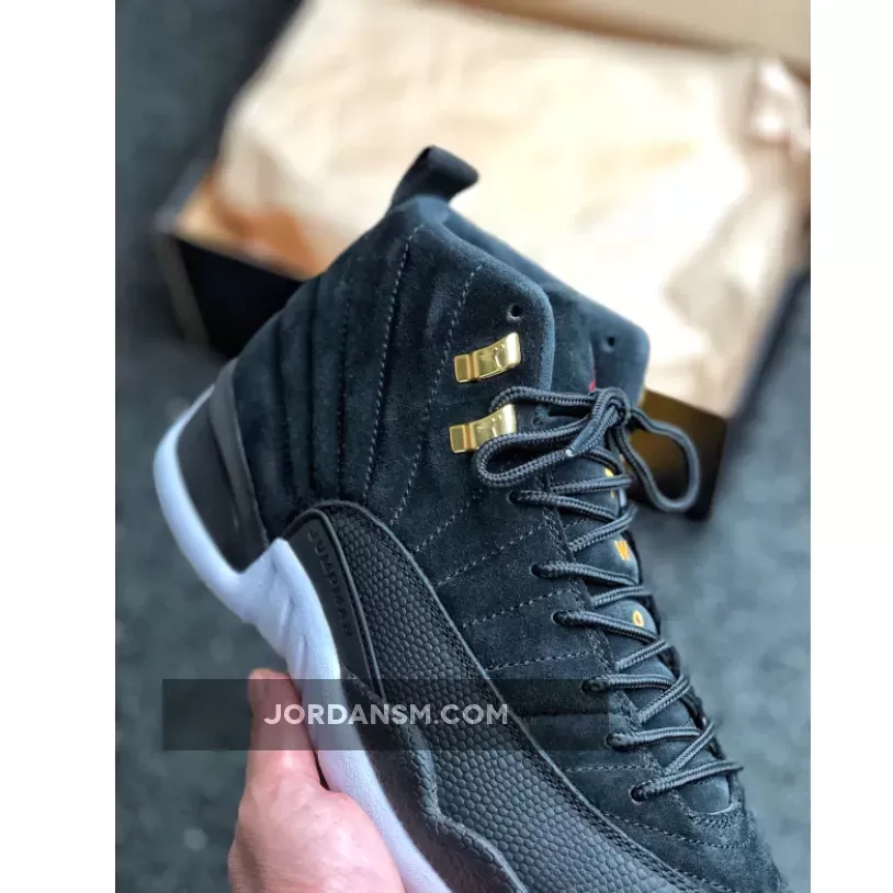 Air Jordan 12 'Reverse Taxi' Black/White-Taxi 130690-017 Online