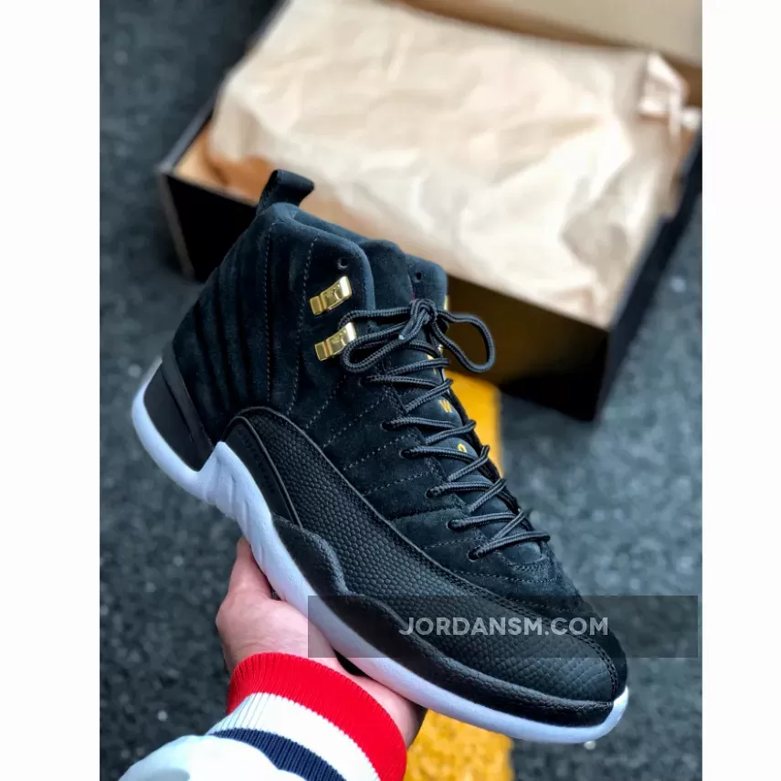 Air Jordan 12 'Reverse Taxi' Black/White-Taxi 130690-017 Online