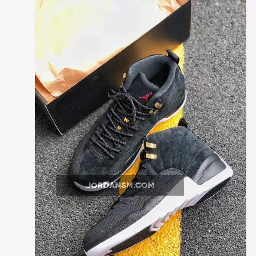 Air Jordan 12 'Reverse Taxi' Black/White-Taxi 130690-017 Online