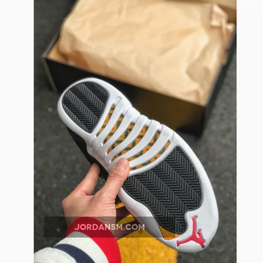 Air Jordan 12 'Reverse Taxi' Black/White-Taxi 130690-017 Online