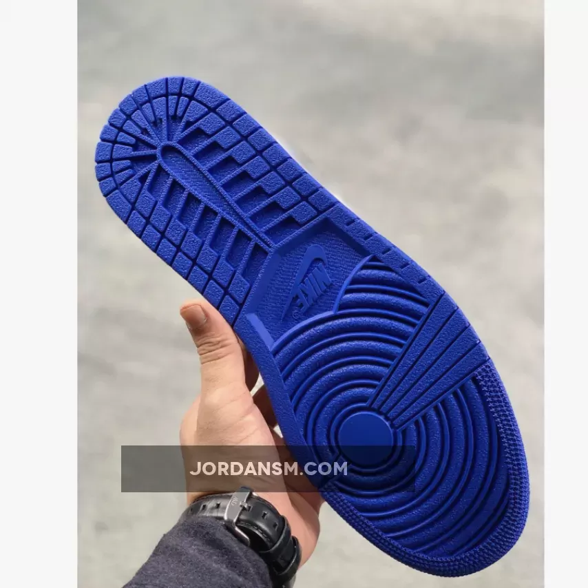 Air Jordan 1 Low Hyper Royal/White-Orange Peel