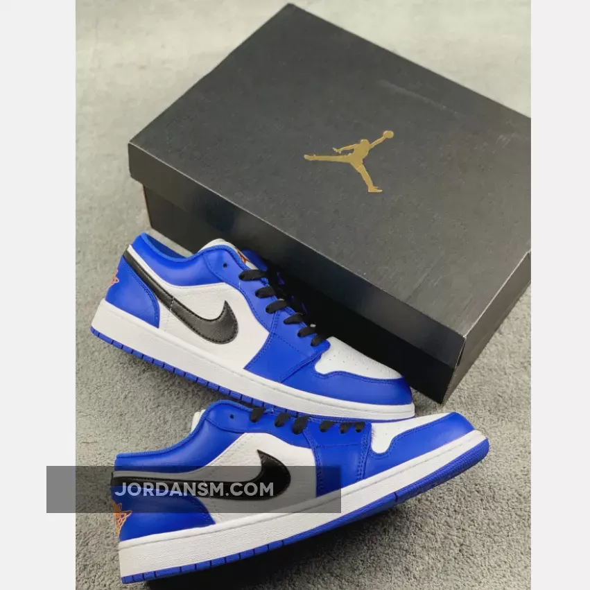 Air Jordan 1 Low Hyper Royal/White-Orange Peel