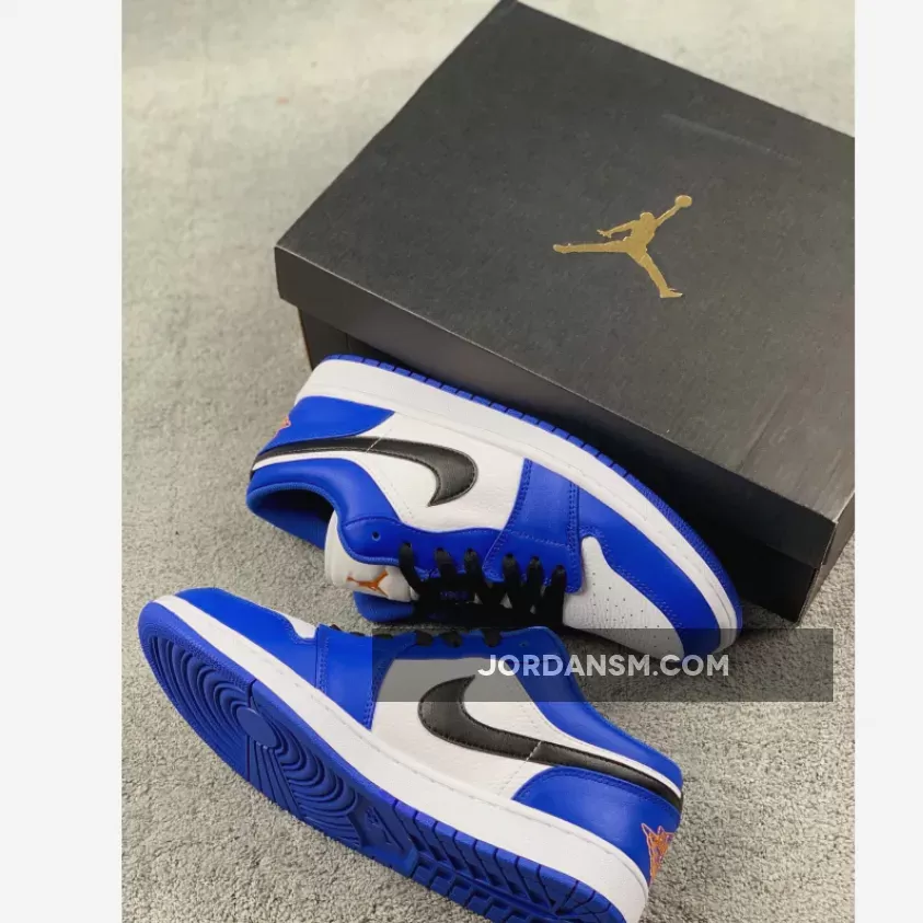 Air Jordan 1 Low Hyper Royal/White-Orange Peel