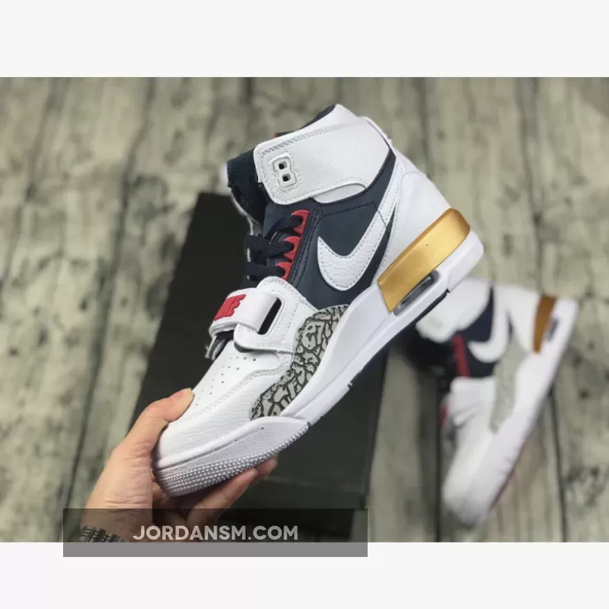 Air Jordan Legacy 312 'Olympic' White/Midnight Navy-Varsity Red AV3922-101 New Releases