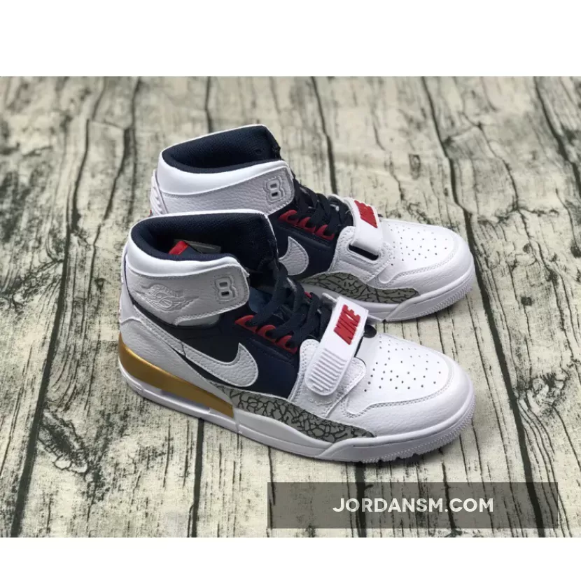Air Jordan Legacy 312 'Olympic' White/Midnight Navy-Varsity Red AV3922-101 New Releases
