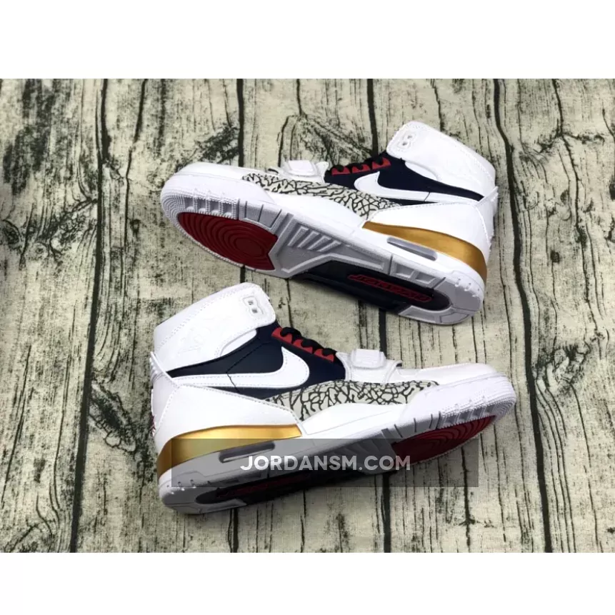 Air Jordan Legacy 312 'Olympic' White/Midnight Navy-Varsity Red AV3922-101 New Releases