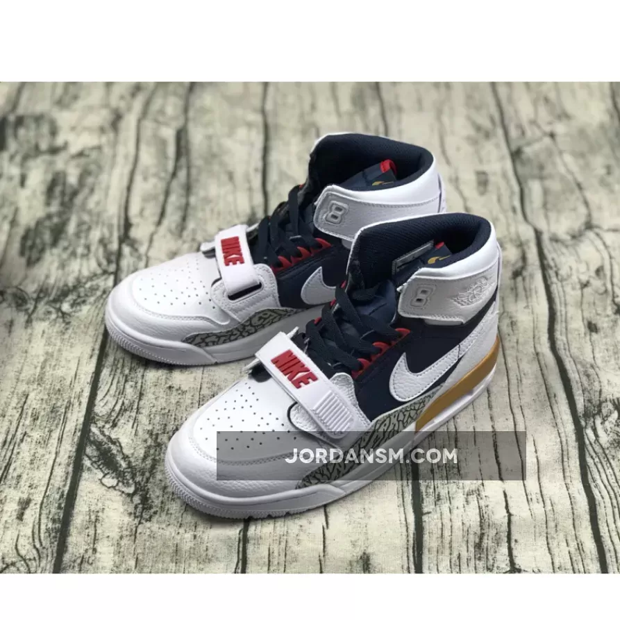 Air Jordan Legacy 312 'Olympic' White/Midnight Navy-Varsity Red AV3922-101 New Releases