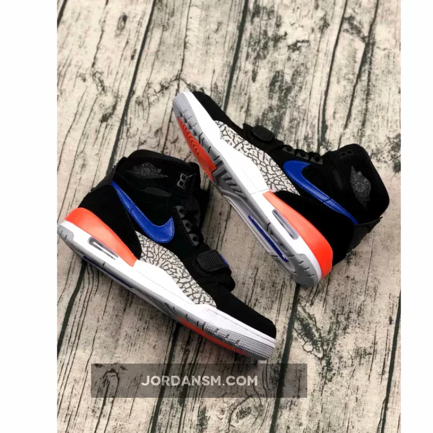 Air Jordan Legacy 312 'Knicks' Black/Rush Blue-Brilliant Orange AV3922-048 Online