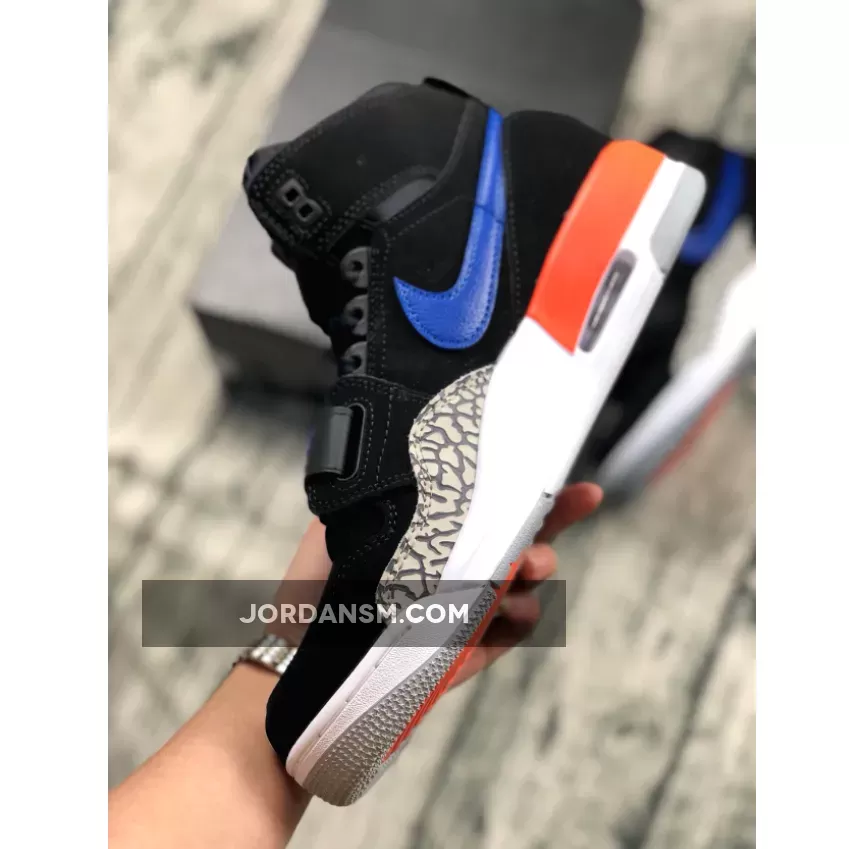 Air Jordan Legacy 312 'Knicks' Black/Rush Blue-Brilliant Orange AV3922-048 Online