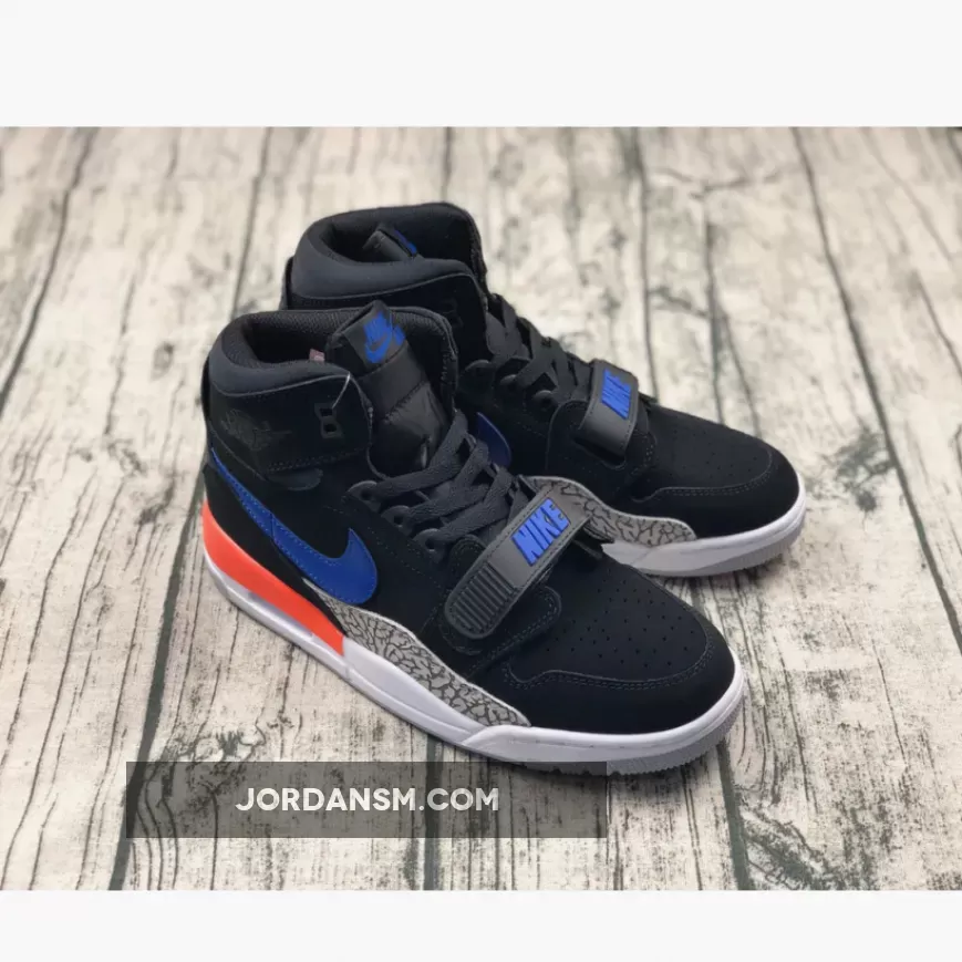 Air Jordan Legacy 312 'Knicks' Black/Rush Blue-Brilliant Orange AV3922-048 Online
