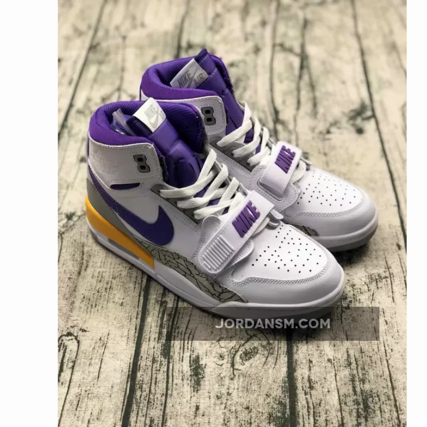 Air Jordan Legacy 312 Lakers White/Field Purple-Amarillo