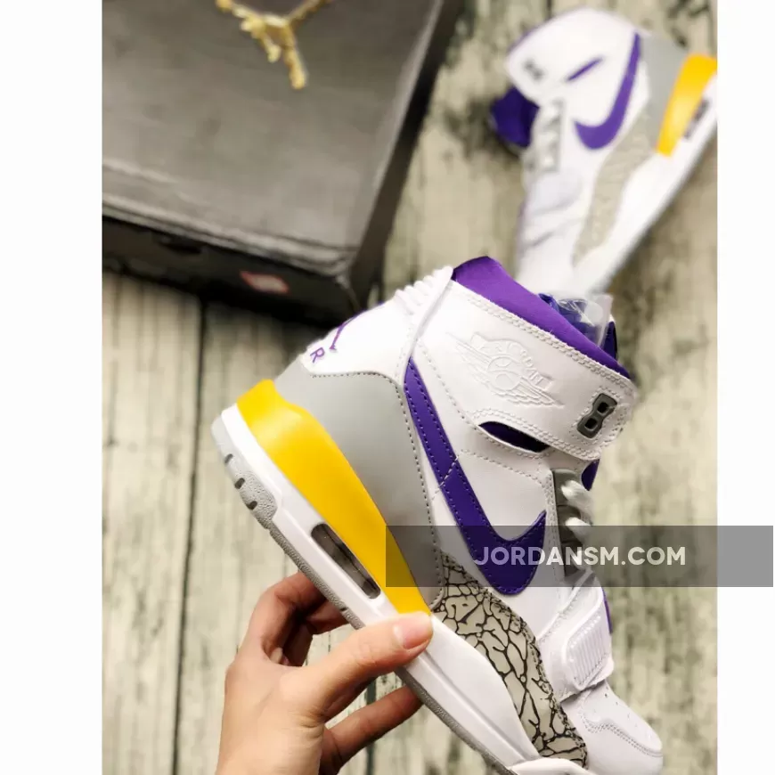 Air Jordan Legacy 312 Lakers White/Field Purple-Amarillo