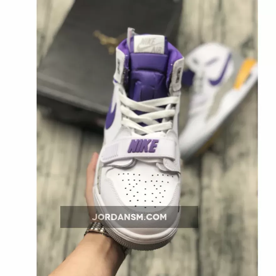 Air Jordan Legacy 312 Lakers White/Field Purple-Amarillo