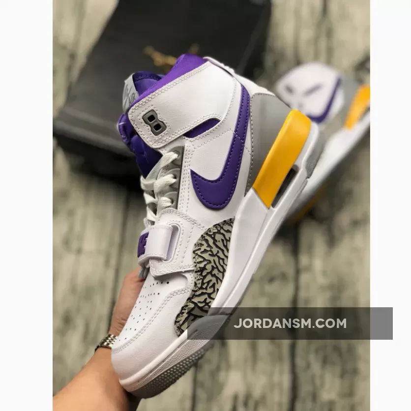 Air Jordan Legacy 312 Lakers White/Field Purple-Amarillo