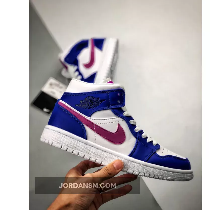 Air Jordan 1 Mid Hyper Royal/Hyper Violet-White 554724-451 Online