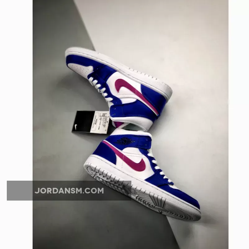 Air Jordan 1 Mid Hyper Royal/Hyper Violet-White 554724-451 Online