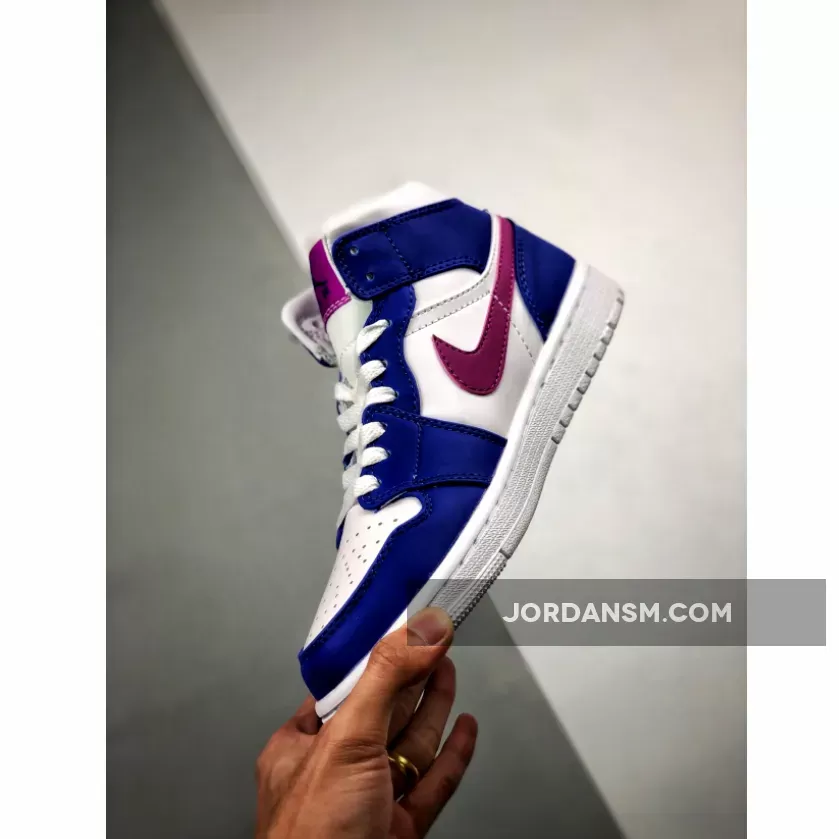 Air Jordan 1 Mid Hyper Royal/Hyper Violet-White 554724-451 Online