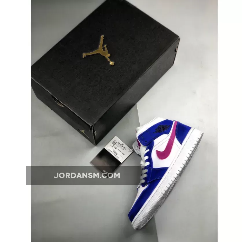 Air Jordan 1 Mid Hyper Royal/Hyper Violet-White 554724-451 Online