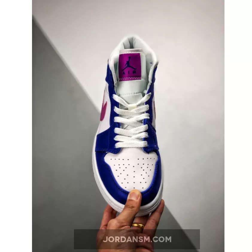 Air Jordan 1 Mid Hyper Royal/Hyper Violet-White 554724-451 Online
