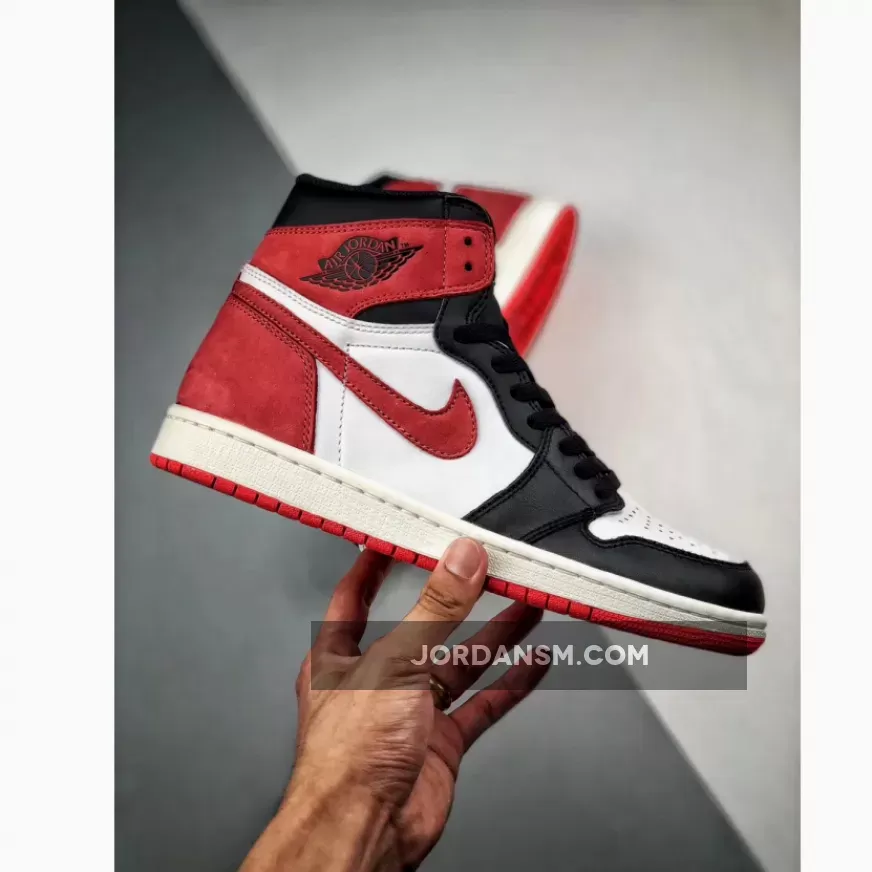 Air Jordan 1 Retro High OG Summit White/Track Red-Black 555088-112 Restock