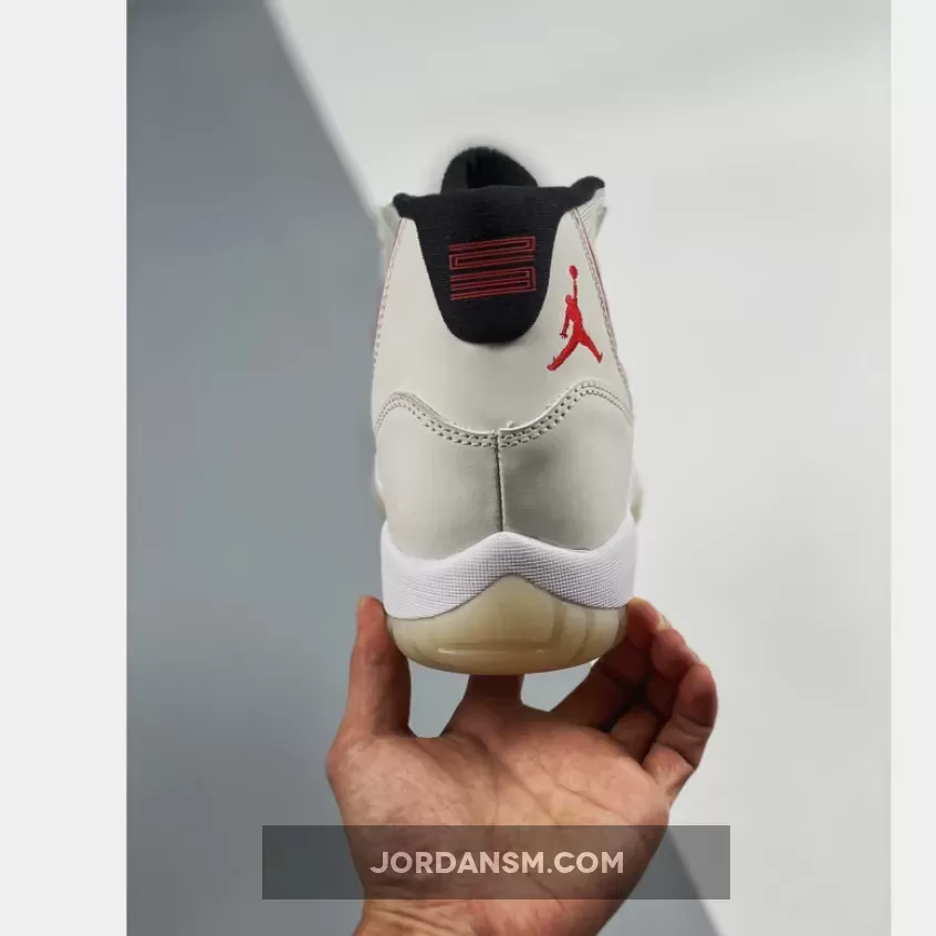 Air Jordan 11 Platinum Tint/Sail-University Red 378037-016 New Releases